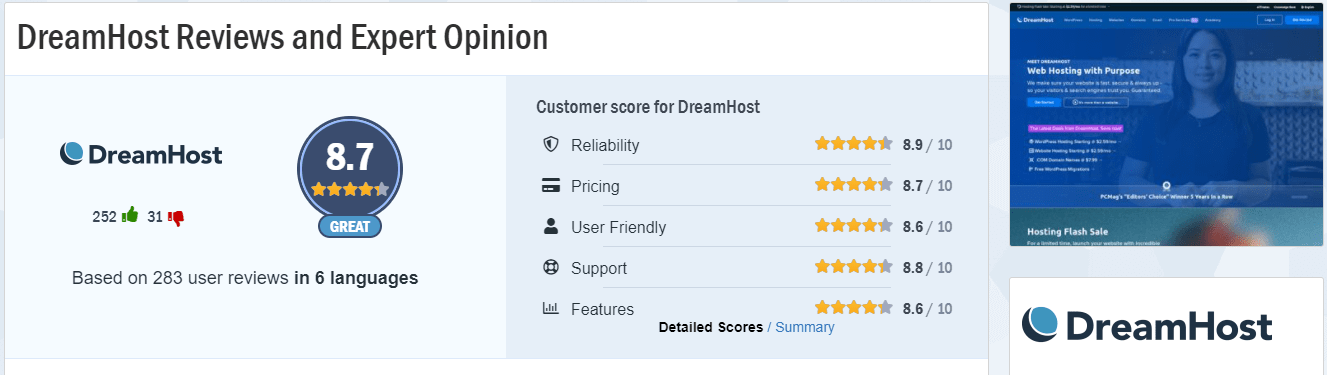 dream Host review