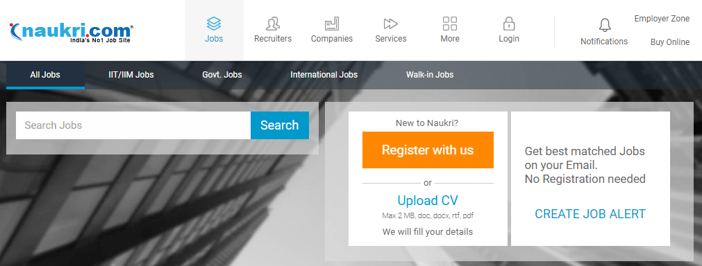 Naukari jobs portal feature image