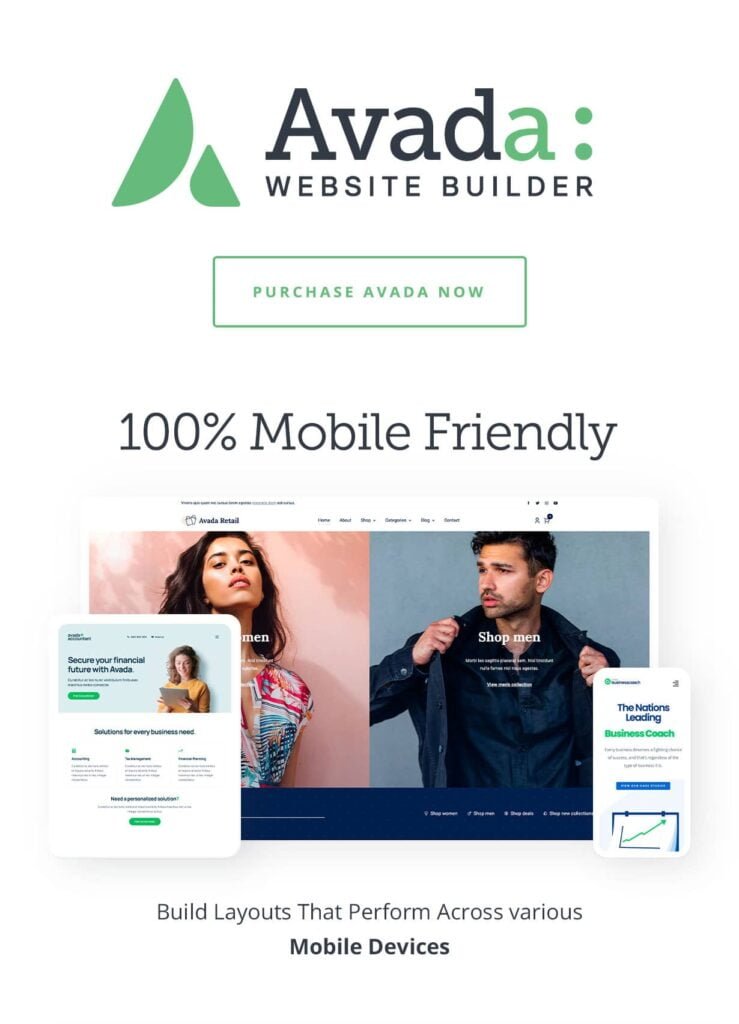 AVADA Theme fully Responsive (Mobile Friendly)