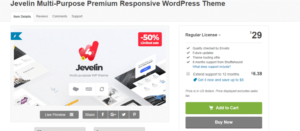 Javelin WordPress Theme feature Image