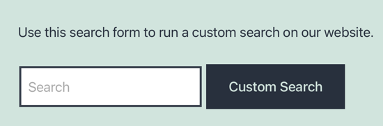 form search wp preview