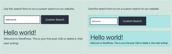 search form search wp style preview
