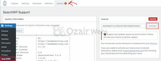 searchwp plugin License key